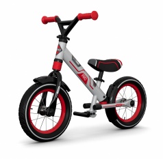 Алюминиевый беговел с 2 амортизаторами, 2 подножками Small Rider Roadster Pro (красный)