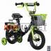 12U-009HG 2-х колесный велосипед 12" LIDER STARK черный/зеленый