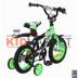 12А-1287GN 2-х колесный велосипед 12" LIDER SHARK зеленый/черный 